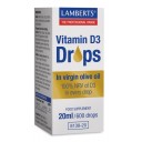 Lamberts uztura bagātinātājs Vitamīns D3 pilieni olīveļļā, 20ml / 600 pilieni
