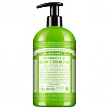 Dr. Bronner`s citronzāles un laima šķidrās cukura ziepes ar dozatoru, 710ml