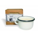 Gartda sojas vaska svece ar kokvilnas dakti emaljētā krūzītē ar kanēļa un apelsīna ēterisko eļļu, 250ml