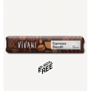 Vivani BIO Espresso Biscotti pilnpiena šokolāde ar espresso krēmu un vafeļu gabaliņiem, 40g