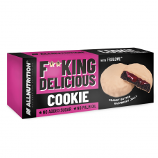 Allnutrition F**king Delicious cepumi ar zemesriekstu sviestu un aveņu pildījumu, bez pievienota cukura, 128g