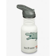 Klean Kanteen Kid Classic Sport tērauda ūdens pudele bērniem no 3 gadu vecuma Dino Skate, 355ml