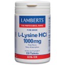 Lamberts uztura bagātinātājs L-Lizīns 1000mg, 120 tabl.