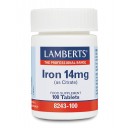 Lamberts uztura bagātinātājs Dzelzs (citrāts) 14mg, 100tab.