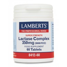 Lamberts uztura bagātinātājs Laktāzes komplekss 350mg (9000 FCC vienības), 60 tabl.
