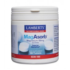 Lamberts uztura bagātinātājs MagAsorb® Magnijs (citrāts) 150mg, 180 tabl.