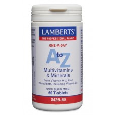 Lamberts uztura bagātinātājs A - Z multivitamīnu un minerālvielu komplekss, 60 tabl.