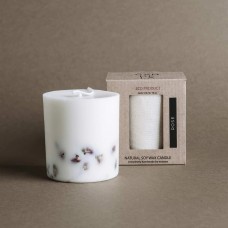 Munio Candela Naturella lielā sojas vaska svece ar aromātu - roze, 515ml