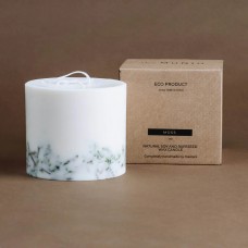 Munio Candela Naturella lielā sojas vaska svece ar 3 daktīm - sūnas, 1700ml
