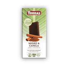 Torras tumšā šokolāde ar kanēli, bez pievienota cukura, 125g