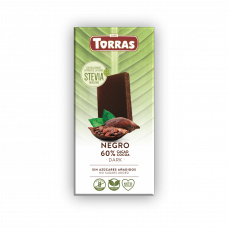 Torras tumšā šokolāde 60%, bez pievienota cukura, 100g