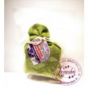 Baltic Gift Factory aromātiskās koka bumbiņas lina maisiņā "Lavanda", 5 gb.