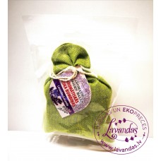 Baltic Gift Factory aromātiskās koka bumbiņas lina maisiņā "Lavanda", 5 gb.