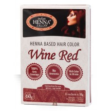 Indian Henna Salon matu krāsa uz hennas bāzes Wine Red (sarkanvīns), 6x10g