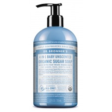 Dr. Bronner`s šķidrās cukura ziepes bērniem,  ar dozatoru, bez aromāta, 355ml
