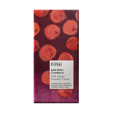 Vivani BIO tumšā šokolāde ar dzērvenēm, 100g