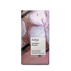 Vivani BIO melnā šokolāde ar veselām mandelēm, 100g