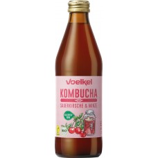 Voelkel bio kombučas dzēriens ar ķiršiem un piparmētru, 330ml