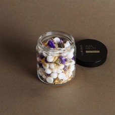 Munio Candela Naturella sojas vaska graudiņi stikla burciņā ar aromātu - pļavas ziedi, 60ml