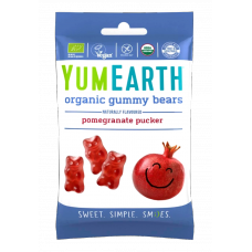 YumEarth BIO želejkonfektes Lācīši ar granātābolu garšu, 50g