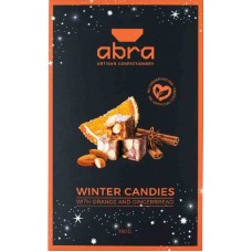 Abra ziemas konfekte ar apelsīniem, mandelēm un piparkūkām kastē, 150g