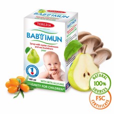 Terezia uztura bagātinātājs bērniem ar bumbieru garšu IMUN (sīrups ar austersēnēm un smiltsērkšķiem), 100ml