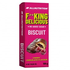 Allnutrition F**king Delicious cepumi ar biskvītu un ķiršu pildījumu, bez pievienota cukura, 128g
