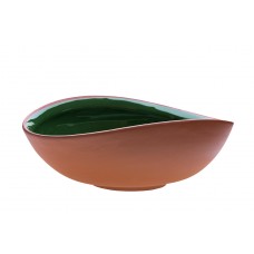 Vaidava Ceramics kolekcija Zeme bļoda sūnu zaļa izliekta, 240x90mm, 2l