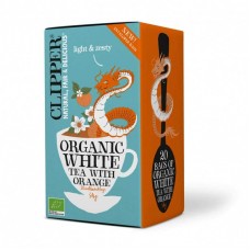 Clipper BIO baltā tēja ar apelsīnu garšu, 20pac./34g