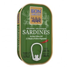 Bon Appetit sardīnes pikantā olīveļļā ar piri-piri garšvielām, 120g