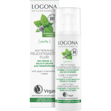 Logona Purify matējošs fluīds ar organisko piparmētru un salicilskābi, 30ml