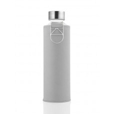 Equa Mismatch stikla ūdens pudele ar mākslīgās ādas apvalku Gray Dove, 750ml