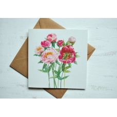 Mydesignpictures atverama kartīte 13*13 cm Pink Peonies