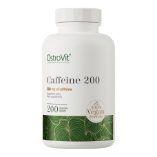 OstroVit uztura bagātinātājs Kofeīns (caffeine) 200mg, 200 tabl.