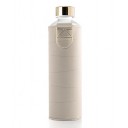 Equa Mismatch stikla ūdens pudele ar mākslīgās ādas apvalku Beige, 750ml
