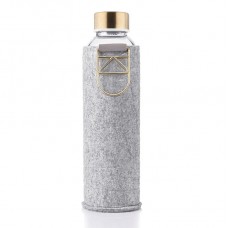 Equa Mismatch stikla ūdens pudele ar filca apvalku Gold, 750ml