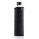 Equa Mismatch stikla ūdens pudele ar mākslīgās ādas apvalku Graphite, 750ml