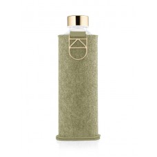 Equa Mismatch stikla ūdens pudele ar filca apvalku Pistachio, 750ml