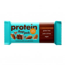 The Beginnings FlapJack bezglutēna auzu pārslu, šokolādes un mandeļu proteīna batoniņš, 60g