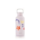 Equa Timeless tērauda ūdens pudele Flower, 600ml