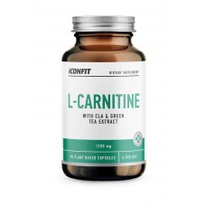 ICONFIT uztura bagātinātājs L-KARNITĪNS ar CLA un zaļās tējas ekstraktu, 90 kaps.