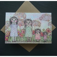 Mydesignpictures atverama kartīte 10*15 cm Four Cat Girls