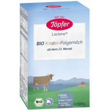 Topfer BIO Lactana Kinder mākslīgais piena maisījums zīdaiņiem no 12 mēnešu vecuma, 500g