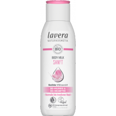 Lavera mīkstinošs ķermeņa pieniņš ar bio savvaļas rozi un šī sviestu, 200ml