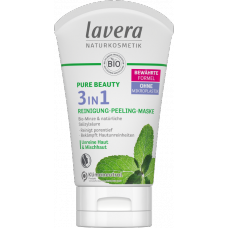 Lavera Pure Beauty attīrošs līdzeklis, skrubis un maska 3in1, 125ml