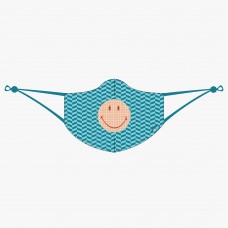 Loqi sejas maska Geometric Blue Smiley