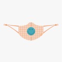 Loqi sejas maska Geometric Red Smiley