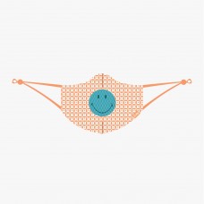 Loqi sejas maska Geometric Red Smiley