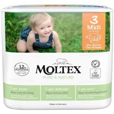 Moltex eko autiņbiksītes zīdaiņiem Midi 4 - 9 kg, 33gb.