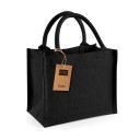 Parcels džutas soma, melna, 26x14x22 cm